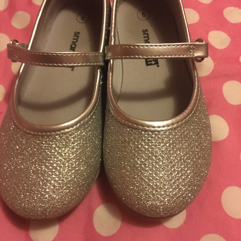 Smart fit toddler silver shoes